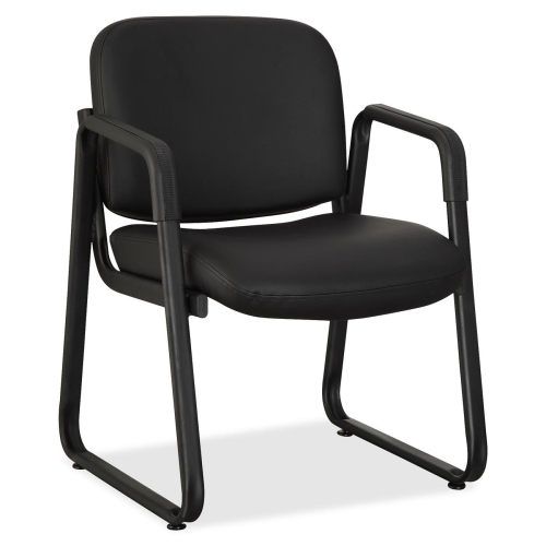 Lorell Black Leather Guest Chair (LLR84577) main image