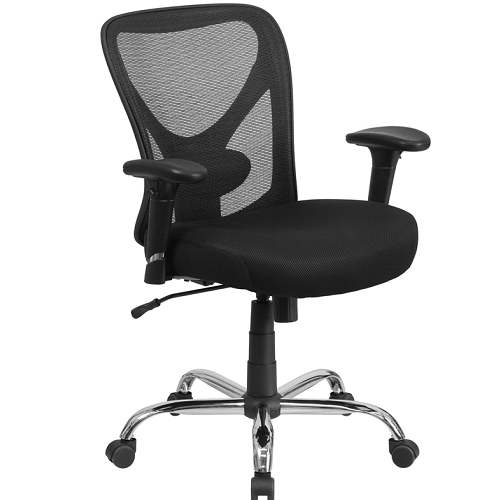 Big & Tall Office Chair | Adjustable Height Mesh Swivel Office Chair with Wheels (MAO2032GG)-image