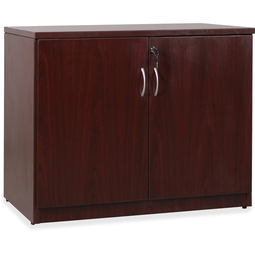 Lorell Essentials Series Mahogany 2-door Storage Cabinet (LLR69612)-image