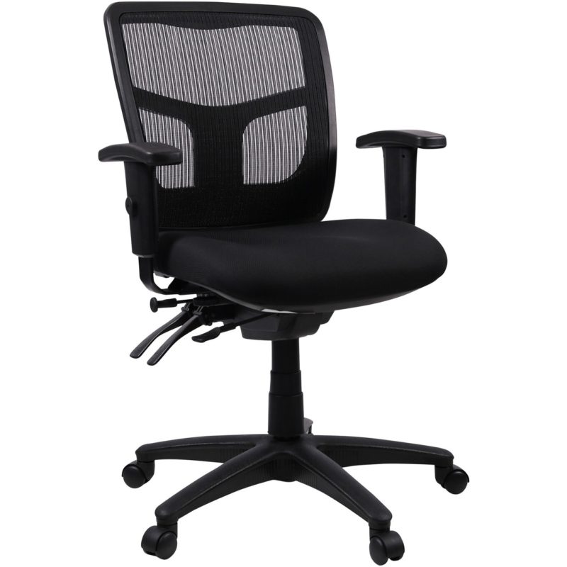 Lorell Managerial Swivel Mesh Mid-back Chair (LLR86802)-image