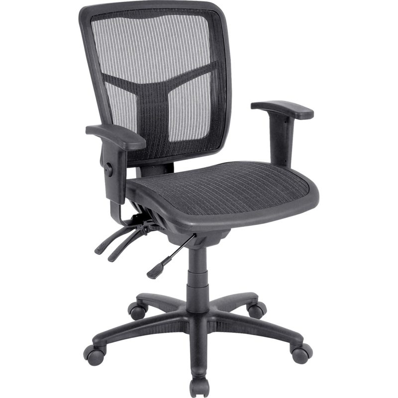 Lorell Mid-Back Swivel Mesh Chair (LLR86904)-image