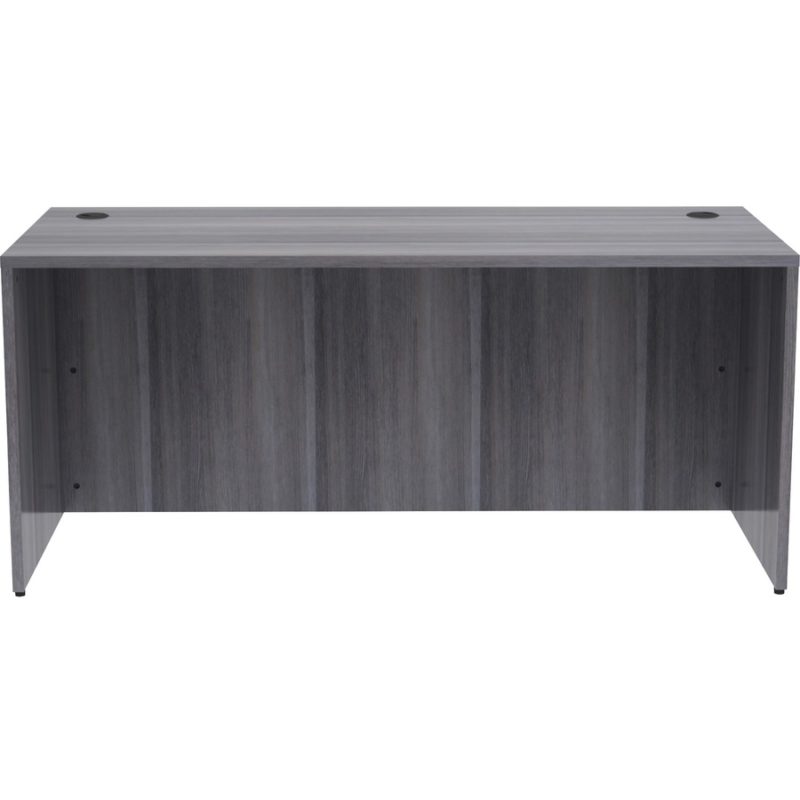 Lorell Weathered Charcoal Laminate Desk Shell (LLR69546)-image