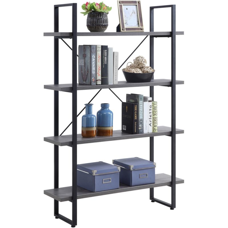 Lorell SOHO 4-Shelf Metal Frame Bookcase (LLR97620)-image